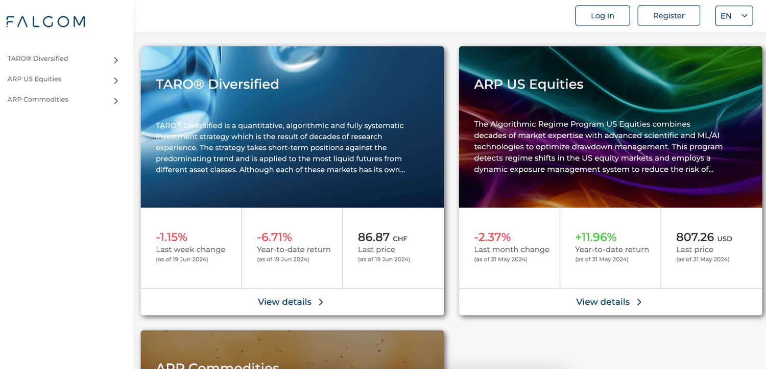 A fully branded dark-theme investor portal built on Finlens